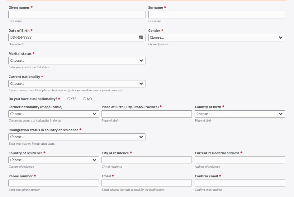 Uganda Immigration Portal application form for East Africa Tourist Visa
