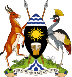Uganda's Court of Arms Uganda Court of Arms featuring Uganda's national bird the crested crane